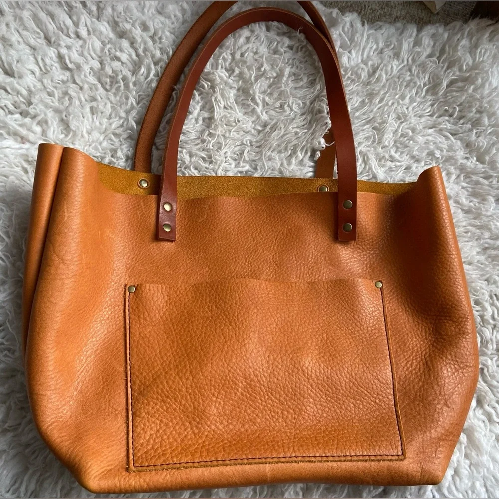 Portland Leather - Crush 🍊 Large Tote - Picture 3 of 6